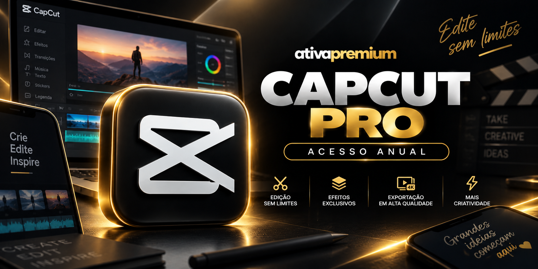 CapCut Pro — Plano Anual