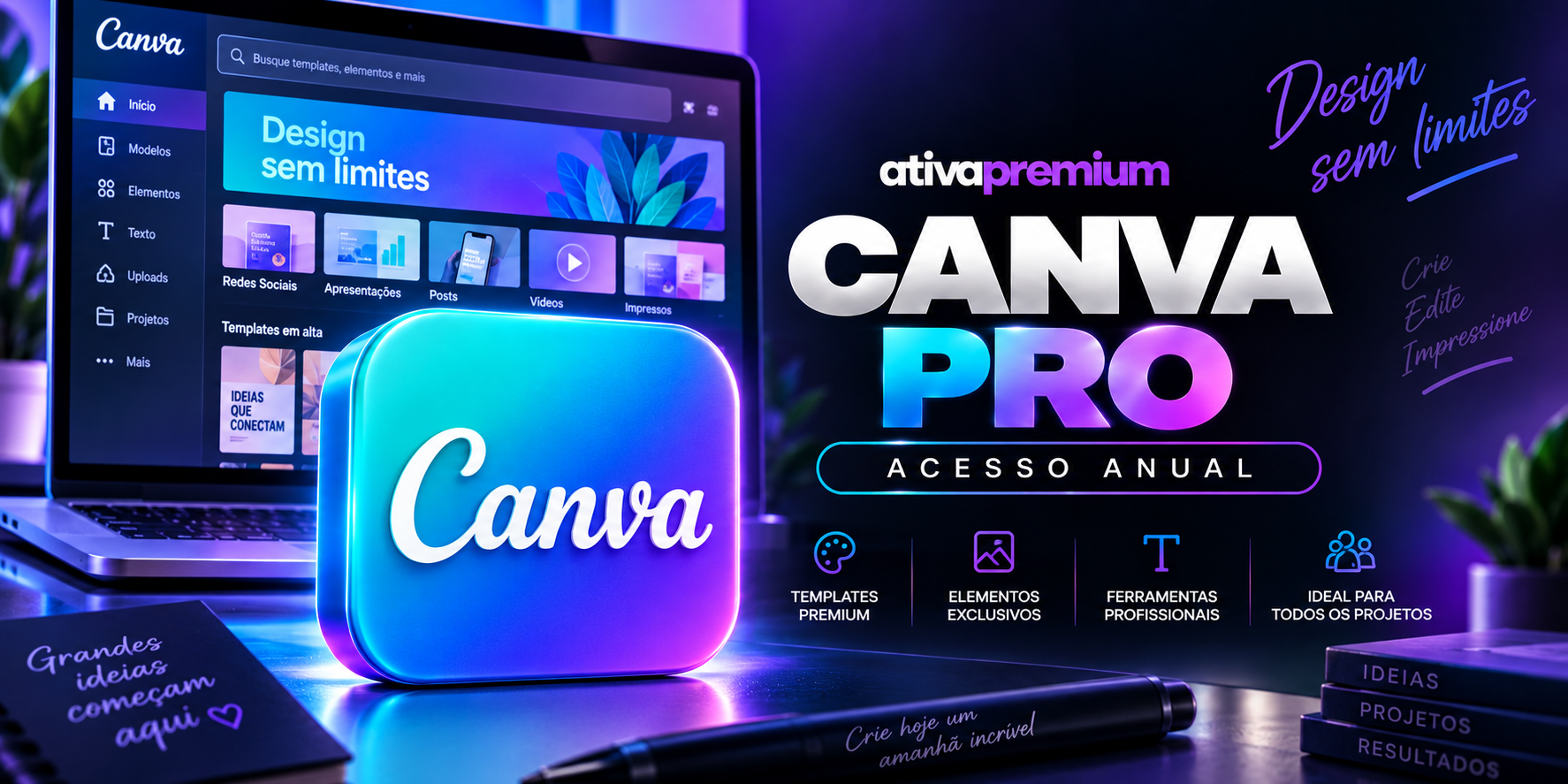 Canva Pro — Vitalício